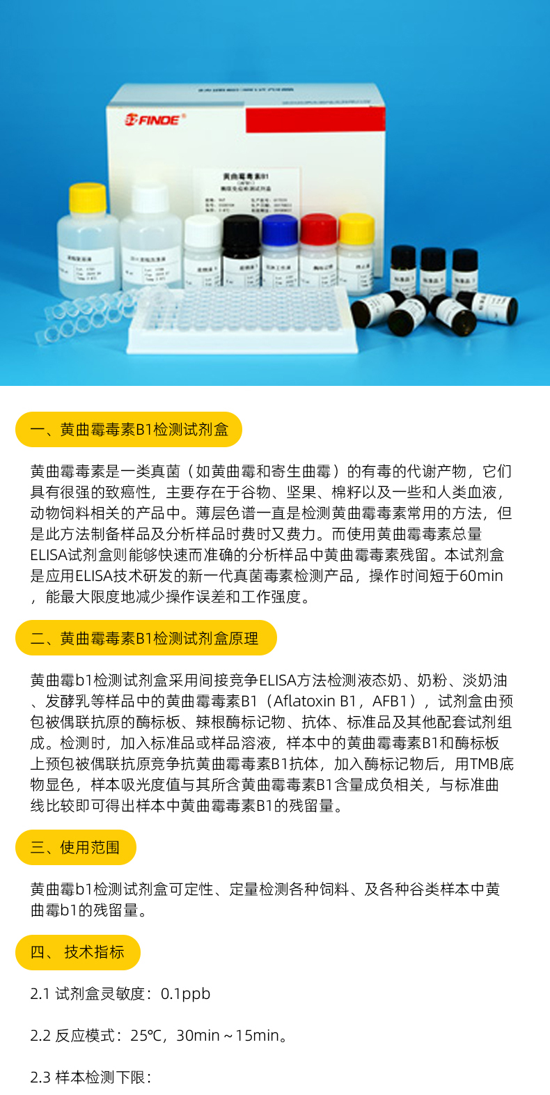 黄曲霉B1快速检测试剂盒