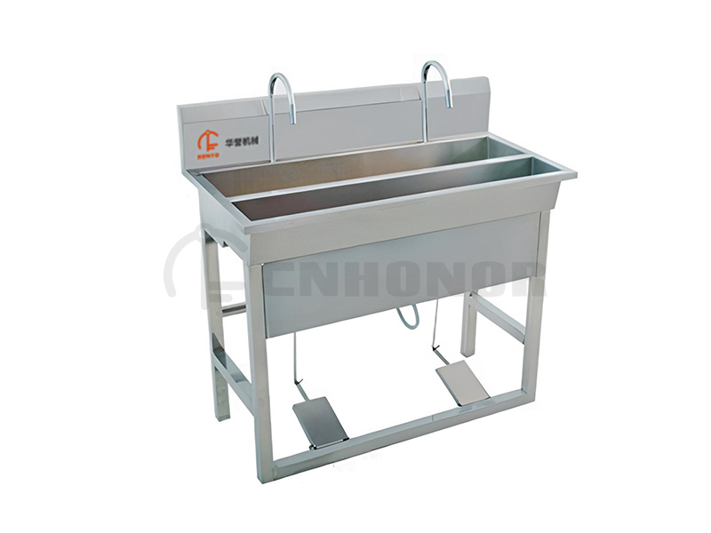 Foot-Pedal Plate Hand Washing Sink